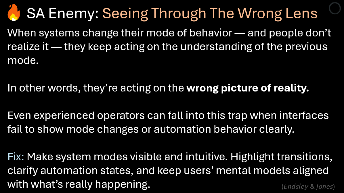 SA Enemy: Seeing Through the Wrong Lens card