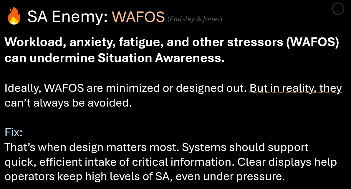 SA Enemy: WAFOS card